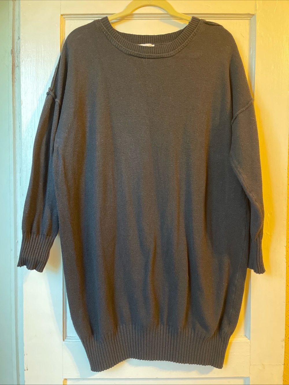 Chic Soul Black Sweater Dress, Outwards Seams, Size 2X.